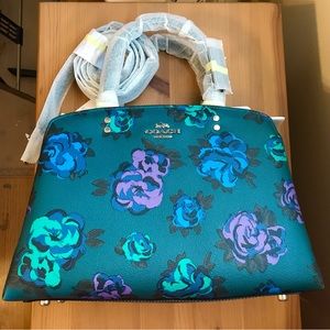 🌸 Lille Carryall With Jumbo Floral Print Deep Turquoise